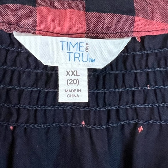 Plaid Puffy Sleeve Button Down Cotton shirt - XXL Plus Size - Picture 7 of 9